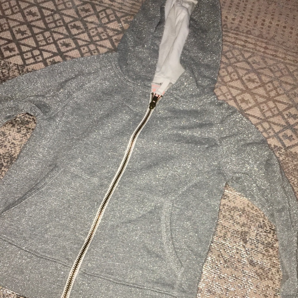 Crewcuts glitter zip up size 6/7 girls